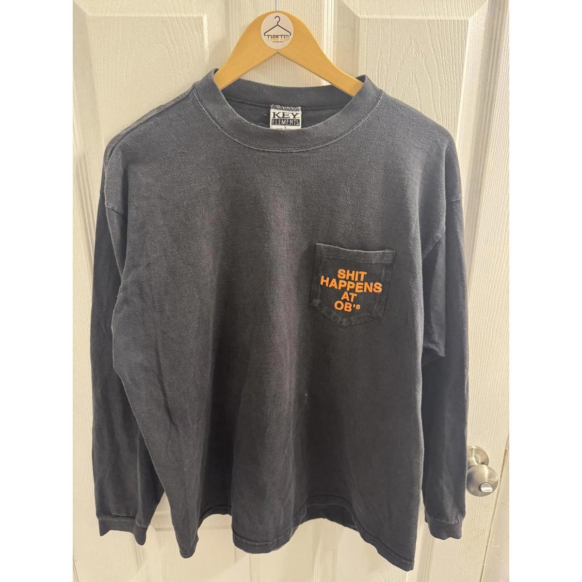 Vintage Biketoberfest Long Sleeve Pocket Shirt Mens Large Daytona Beach 1995